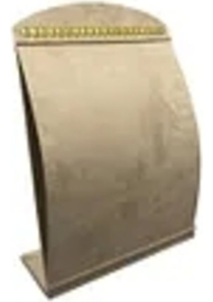 Krem Renk Yuvarlak Bombeli Zincirli Takı Standı, 24X34 Cm, Şık ve Kullanışlı Tasarım fiyatları