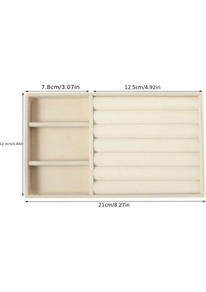 Bej Çekmece İçi Takı ve Makyaj Düzenleyici Tepsi, Yüzüklü Bölmeli Organizatör modelleri