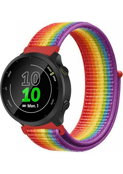 Garmin Forerunner 158 ile Uyumlu Kordon Cırt Cırtlı Spor Kumaş Kayış