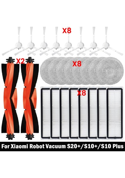 Robot Süpürge S20+ / S10 Plus /S10+/ B108GL B105 B108CN B113CN Parçalar Aksesuarlar Filtre Ana Yan Fırça (Yurt Dışından)