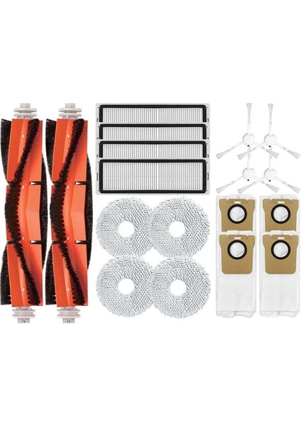 Robot Vakum X10+ X10 Plus B101GL Yedek Parçalar Ana Yan Fırça Hepa Filtre Toz Torbası Bez Paspas Bezi (Yurt Dışından)