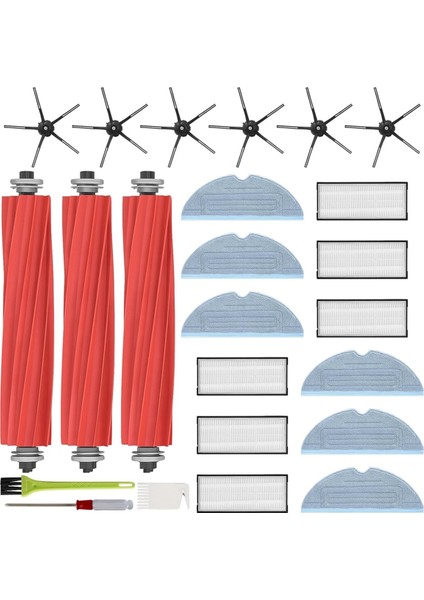 S7 Maxv Ultra Pro Max Plus Vakum Ana Yan Fırçalar Hepa Filtre Paspas Bezi Toz Torbaları (Yurt Dışından)
