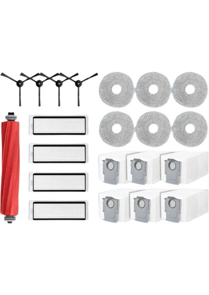 Qrevo Robot Süpürge Yedek Parçaları Ana Yan Fırça Hepa Filtre Paspas Bezi Ped Toz Torbası Aksesuarları Sarf Malzemeleri (Yurt Dışından)