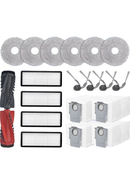 Qrevo Curv Robot Süpürge Yedek Parçaları Ana Yan Fırça Paspas Pedi Hepa Filtre Toz Torbası Aksesuarları ile Uyumludur (Yurt Dışından)