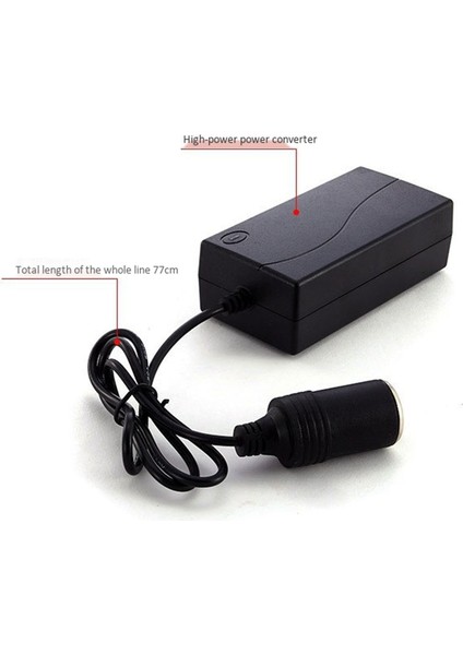 220V - 12V Güç Dönüştürücü 60W Ev Soketi Araba Elektrikli Süpürge Adaptörü Çok Işlevli (Yurt Dışından) indirimleri