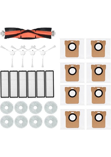 Robot Vakum X10+ X10 Plus B101GL Yedek Parçalar Aksesuarlar Ana Yan Fırça Hepa Filtre Toz Torbası Bez Paspas (Yurt Dışından)