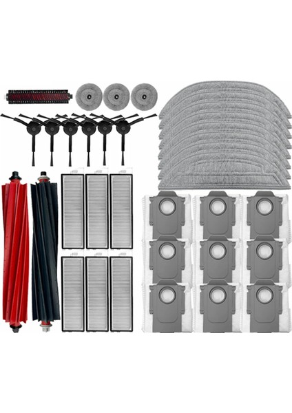 S8 Maxv Ultra Robot Süpürge Aksesuarları Ana Yan Fırçalar Paspas Bezleri Hepa Filtreler Yedek Parçalar (Yurt Dışından)