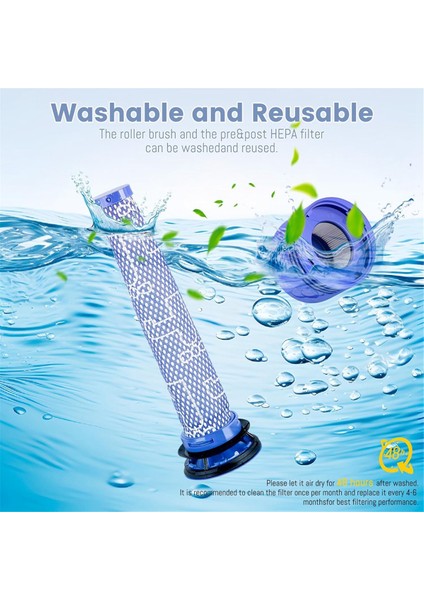 Motor Arka Kapağı + Ön ve Son Hepa Filtre Seti + Egzoz V6 DC58 DC59 DC62 DC72 DC74 Elektrikli Süpürge Parçaları (Yurt Dışından) fiyatları