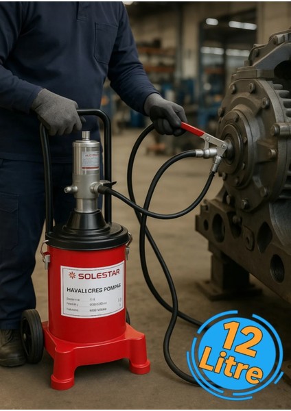 Havalı Gres Pompası 12 Litre 6-8 Bar
