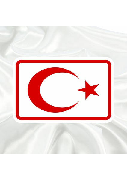 Kuzey Kıbrıs Bayrağı Pleksi Panjur Arması I Universal Vidalı Oto Panjur Süsü I Araba Panjur Süsü