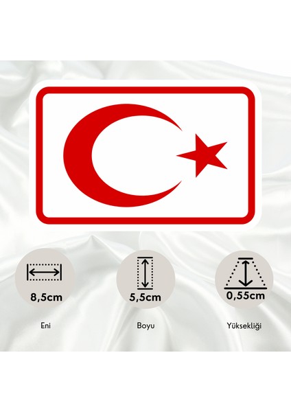 Kuzey Kıbrıs Bayrağı Pleksi Panjur Arması I Universal Vidalı Oto Panjur Süsü I Araba Panjur Süsü fiyatları