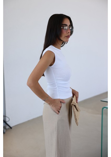 Yanları Büzgülü Basic Tshirt fiyatları