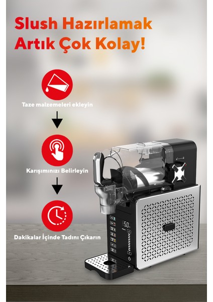 Ev Tipi Slushie (Buzlaş) Makinesi - Profesyonel Dondurulmuş Içecek Yapma Makinesi Hslush-01 indirimleri