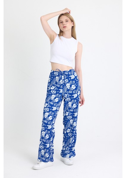 Saks Bel Lastikli Desenli Pantolon 4725A modelleri