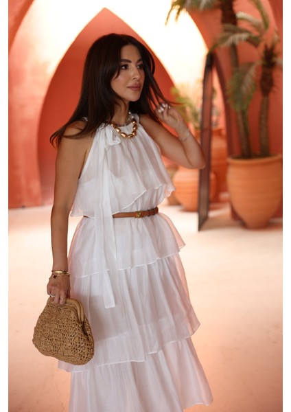 Kat Kat Bağlamalı Tül Elbise fiyatları