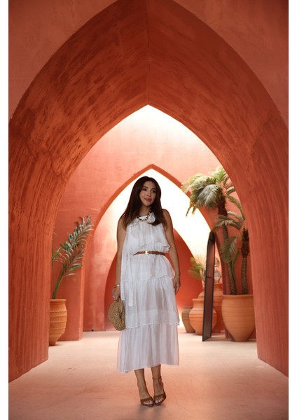 Kat Kat Bağlamalı Tül Elbise indirimleri