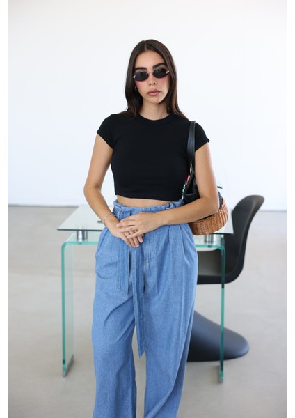 Fitilli Basic Crop Tshirt indirimleri