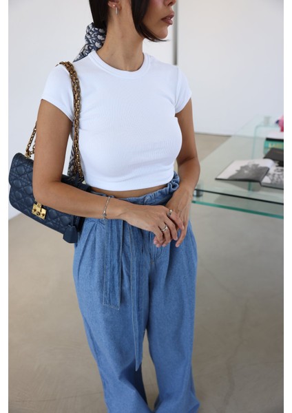 Fitilli Basic Crop Tshirt fırsatları