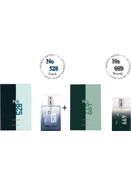 No: 528 + NO:669 Erkek Parfüm Edp 50 ml Fresh / Woody - MNMS50NO528669
