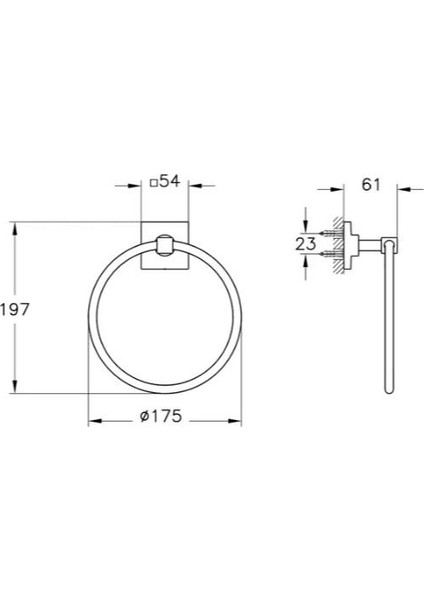 Root Round Yuvarlak Havluluk, Krom A44802 fiyatları