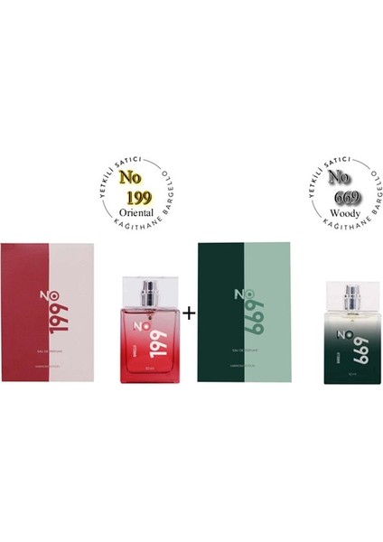 No: 199 + NO: 669 Erkek Parfüm EDP 50 ml Oriental / Woody - MNMS50NO199669