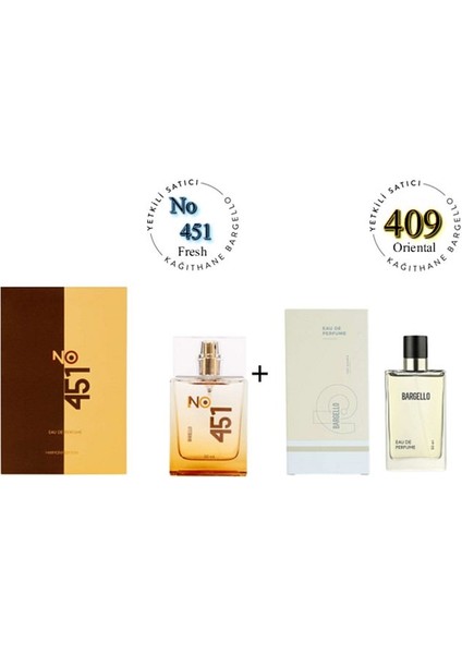 NO: 451 + 409 Unisex / Kadın Parfüm EDP 50 ml Fresh / Oriental - MNMS50NO451409