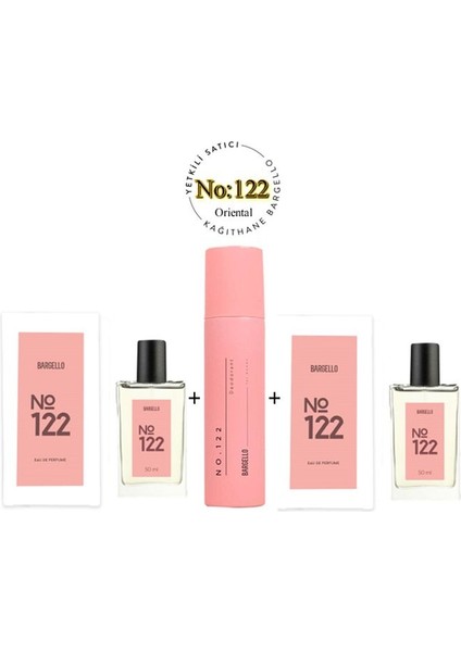 122 122 Kadın Parfüm 50 ml Edp NO:122 Kadın Deodorant 150 ml Oriental - MNMS122DEO2