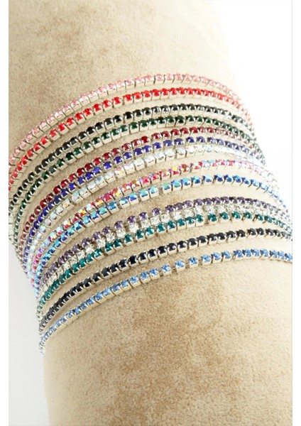 2 mm Minik Şerit Taşlı Suyolu Bileklik