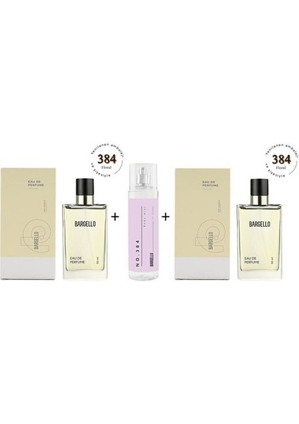 384 384 EDP 100 ml Kadın Parfüm Set Floral / Body Mist NO: 384 Kadın EDT 210 ml Floral -MNMS50384