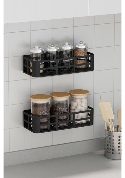 Banyo Düzenleyici Şampuanlık Sabunluk 2 Li Set Lamalı Güçlü Kaliteli Yapışkanlı Duş Rafı Organizer