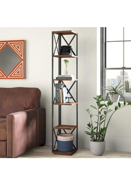Dekoratif Köşe Çapraz Detay Kitaplık- Aksesuar Rafı- Çok Amaçlı Raf fiyatları