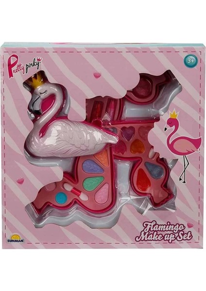 Flamingo Şekilli 3 Katlı Makyaj Güzellik Seti modelleri