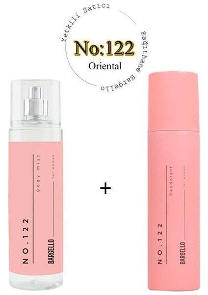 NO: 122 Body Mist 210 ml NO: 122 Deodorant Kadın 150 ml - MNMS122BMDEO - MNMS122BMDEO