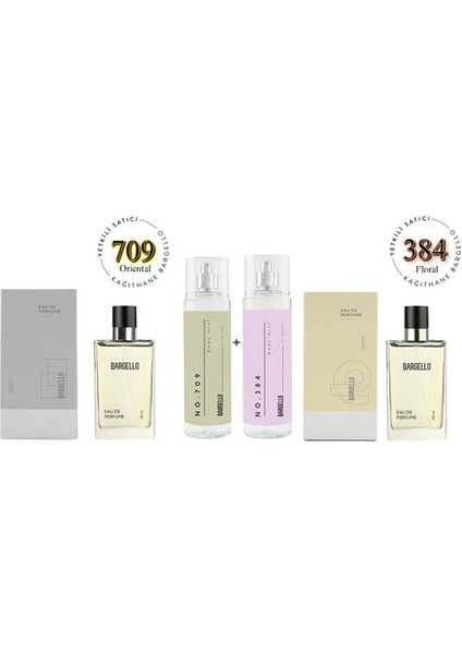 709 384 Kadın / Erkek Parfüm EDP NO: 709 NO: 384 Body Mist EDT - MNMS7093584BMSET