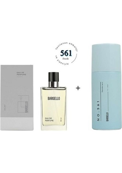 561 Erkek Parfüm EDP 50 ml Fresh NO561 Erkek Deodorant 150 ml - MNMS200561