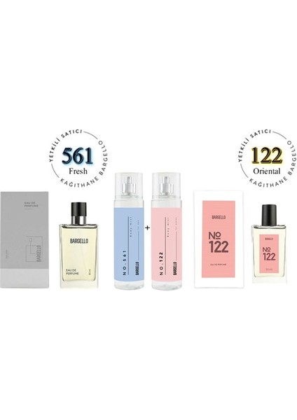 561 122 Edp 100 ml NO:561 NO:122 Edt Body Mist - MNMS50561BMNO122