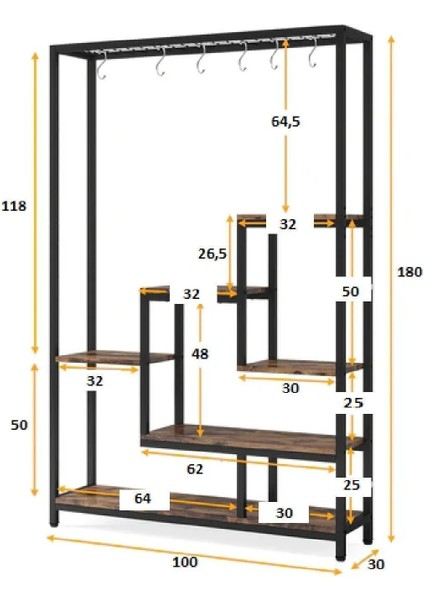 6 Katlı Metal Iskeletli Saksılık Çiçeklik Saksı Standı Saksılık indirimleri