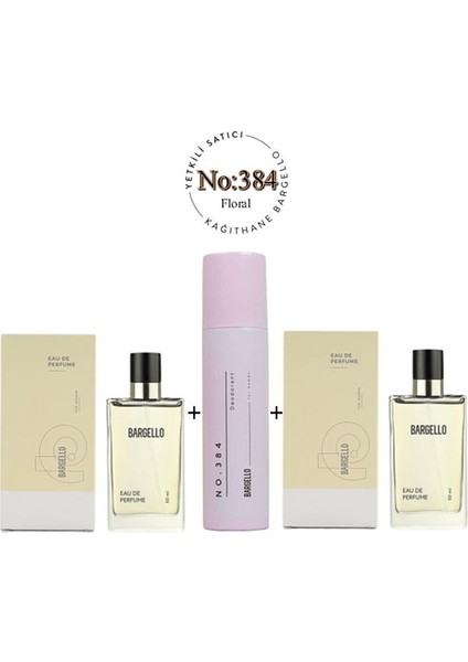 384 384 Kadın Parfüm 50 ml Edp No:384 Kadın Deodorant 150 ml Floral - Mnms384deo2