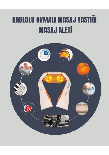 6 Başlıklı Isıtmalı Masaj Cihazı – Tüm Vücut Için Derin Kas Masajı