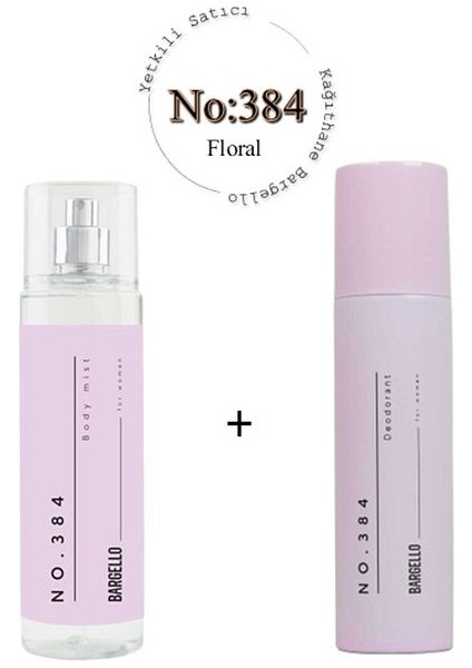 NO: 384 Body Mist 210 ml NO: 384 Deodorant Floral Kadın 150 ml - MNMS384BMDEO