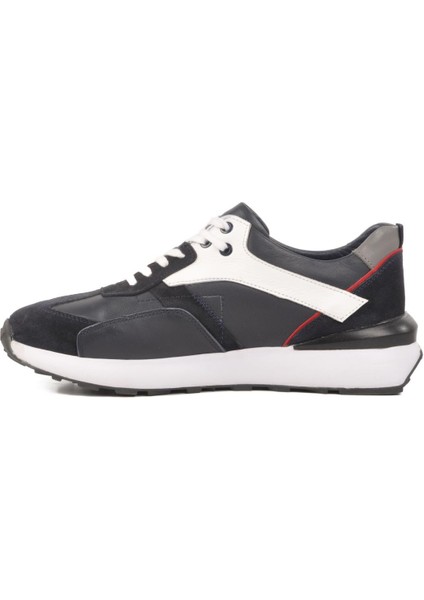 2Y1076M Lacivert-Beyaz Hakiki Deri Erkek Sneaker fiyatları