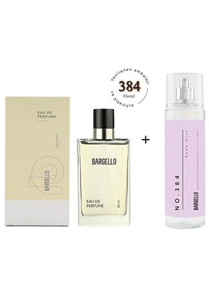 384 Kadın Parfüm EDP 50 ml Floral / Body Mist NO: 384 Kadın EDT 210 ml Floral - MNMS50384BM384