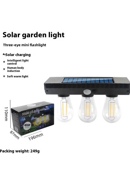 YT-819 3 Watt Suya Dayanıklı Hareket Sensörlü Solar LED Lamba