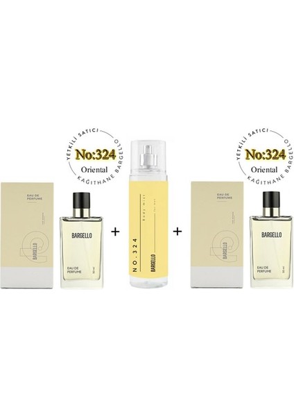324 + 324 Kadın Parfüm EDP 50 ml Oriental + NO: 324 Body Mist Kadın 210 ml Oriental EDT -MNMS324BMSET