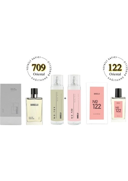 709 122 EDP 100 ml Kadın Parfüm Set NO: 709 NO: 122 EDT Body Mist - MNMS50709BMNO122