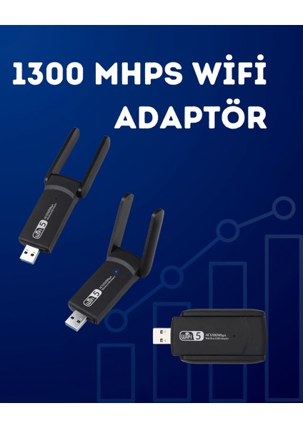 USB Wifi Adaptör – 1200 Mbps Hız