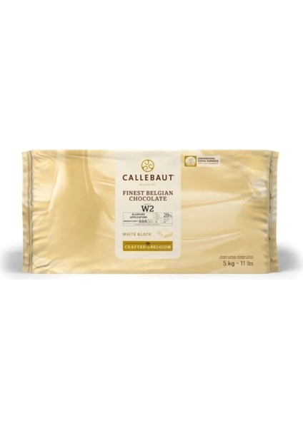 W2 Beyaz Blok Çikolata 5 Kg