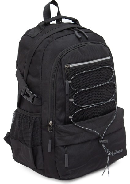 Young 51534 Black Siyah Unisex Çok Cepli Suya Dayanıklı Sırt Çantası indirimleri