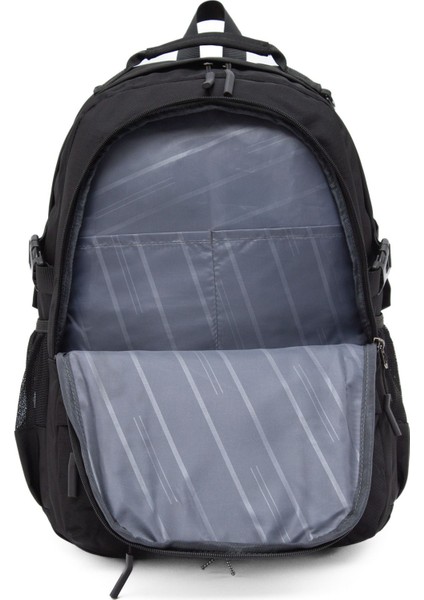Young 51534 Black Siyah Unisex Çok Cepli Suya Dayanıklı Sırt Çantası