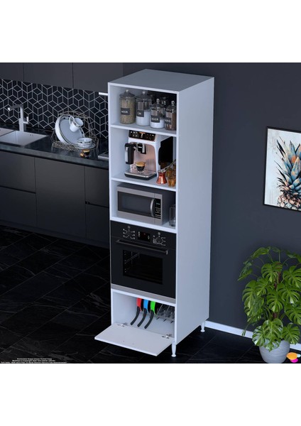 Ayq (60X217X56 Cm) Boyutunda Ankastre 1 Kapaklı Mini/midi Mikrodalga Fırın Dolabı modelleri
